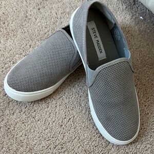 Steve Madden Gray Perforated Slip-On Sneakers